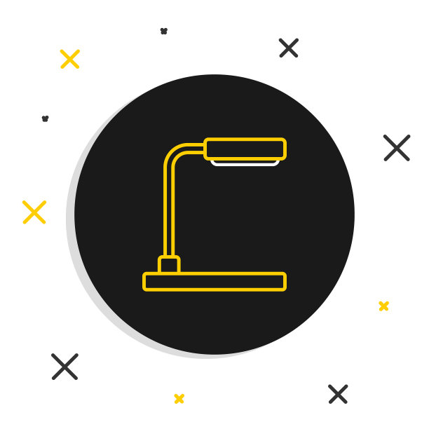 线台灯图标孤立在白色背景图片下载