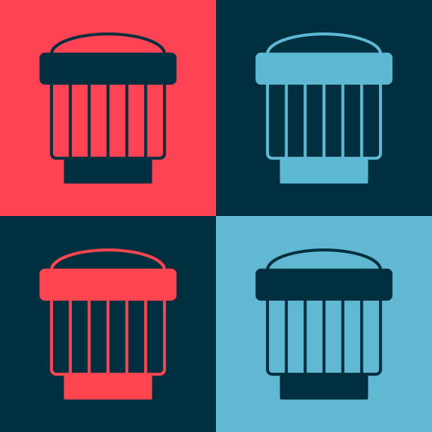 波普艺术相机照片镜头图标孤立的颜色图片下载