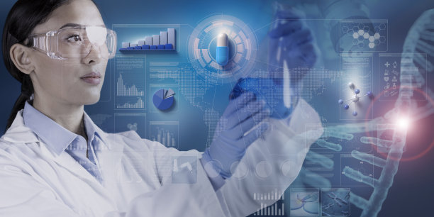 研究新药的年轻女化学家图片下载