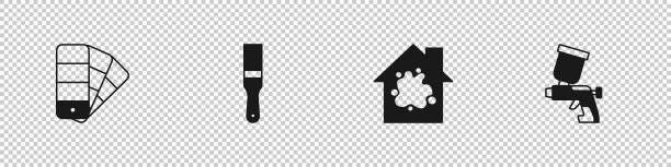 设置调色板的颜色，引导油漆刷油漆图片下载