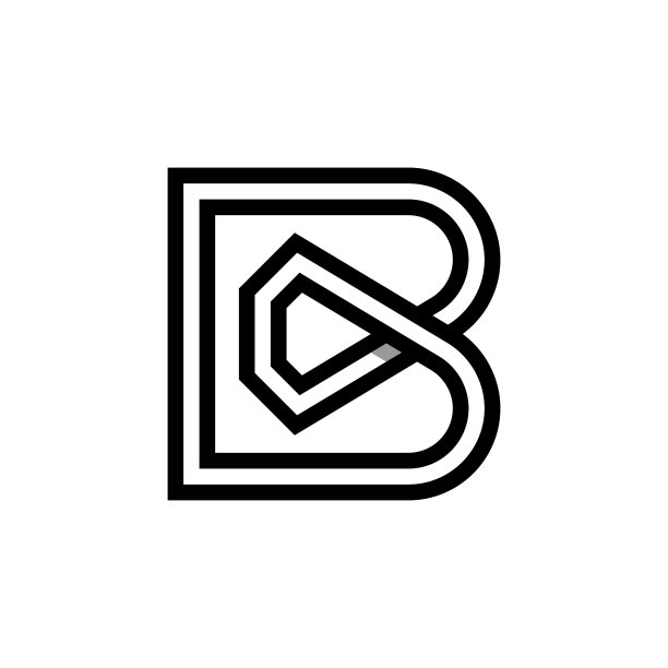 字母b菱形标志设计图片下载