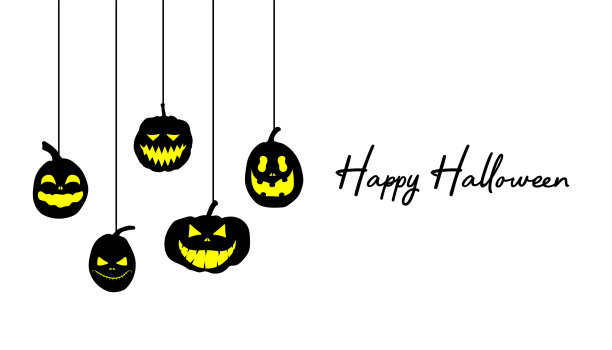 快乐的万圣节背景南瓜与恐怖图片下载