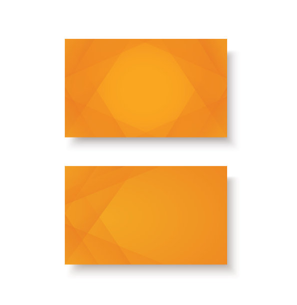 现代黄线双面名片图片下载