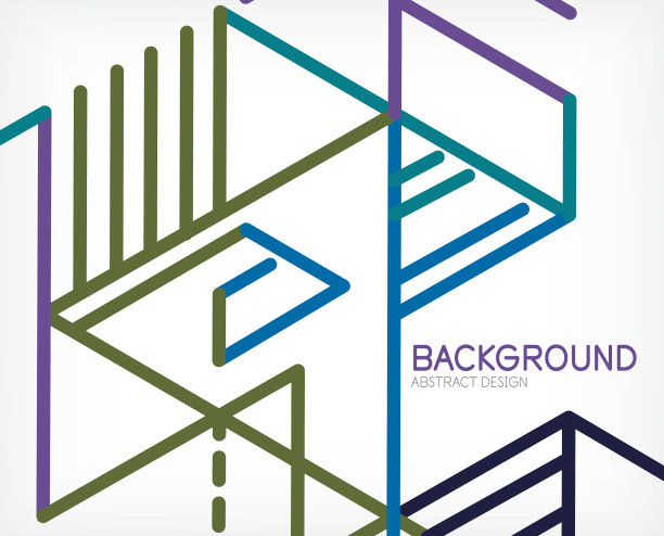 抽象的背景色线在白色图片下载