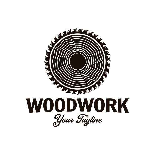 木工标志复古风格木材工匠标志图片下载