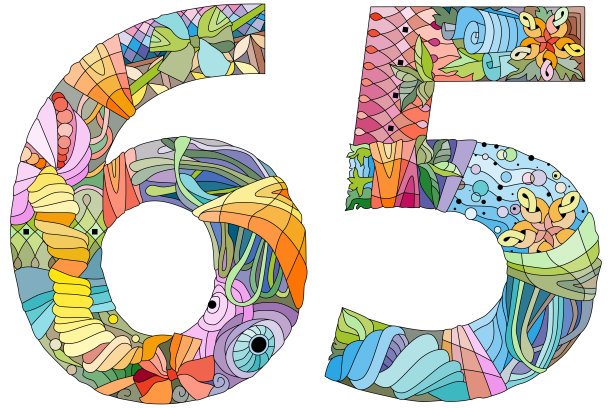 65号复古字体雕刻设计矢量图图片下载
