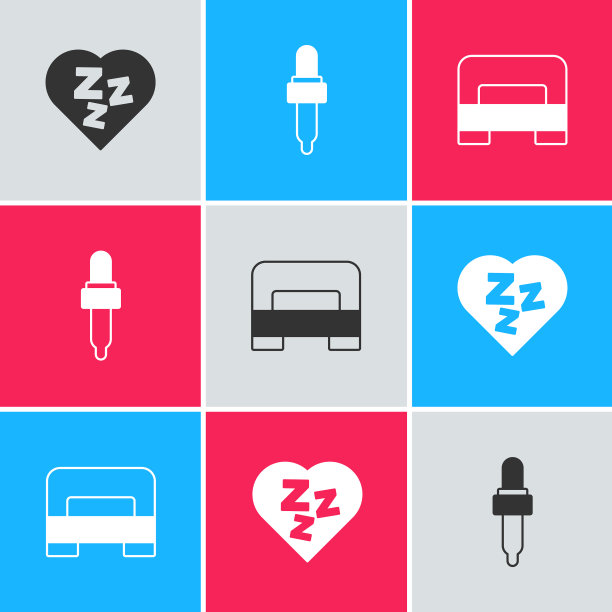 设置带油和大床图标的瞌睡吸管图片下载