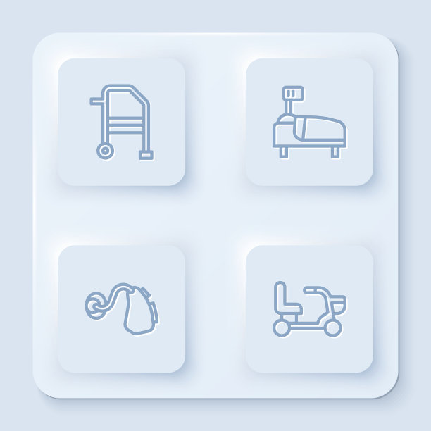 在医院病床上安装助听器和图片下载