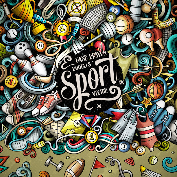 运动涂鸦框架设计图片下载