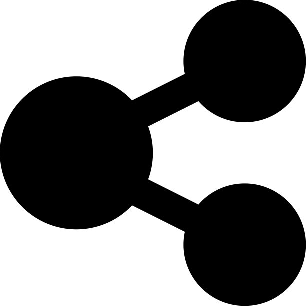 共享黑色字形UI图标图片下载