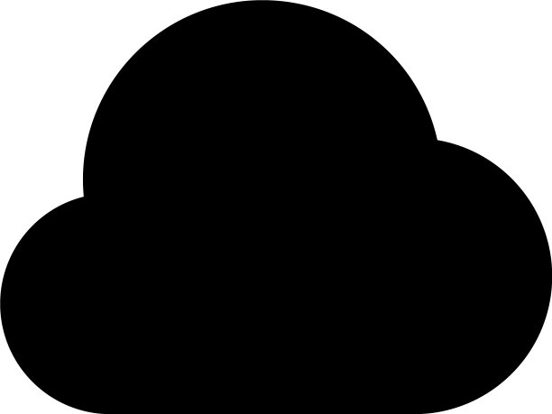 云计算黑色字形UI图标图片下载