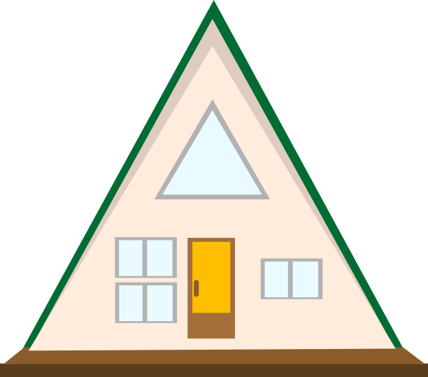 可爱的三角形的房子图片下载