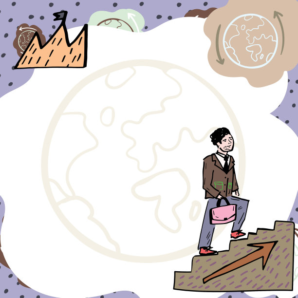 商人提着公文包走在楼梯上图片下载