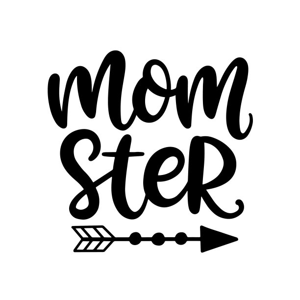 妈妈怪兽可爱的手写字母图片下载