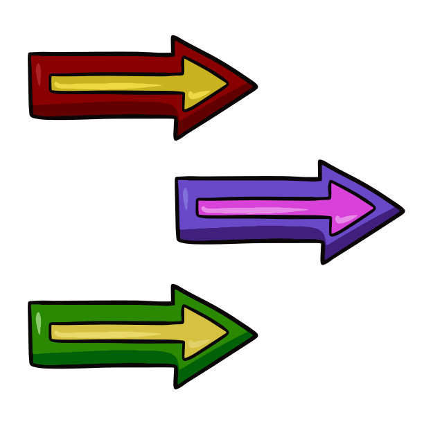 多色指针箭头图片下载