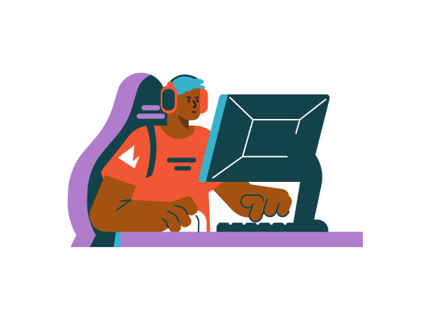 集中精力的青少年男孩玩电子游戏图片下载