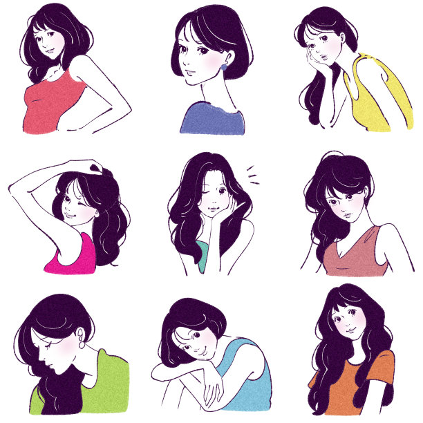 女人插图图片下载