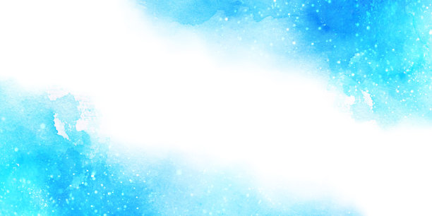 蓝色和浅蓝色的星空水彩插图框图片下载