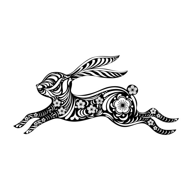 2023年兔剪纸白色图片下载