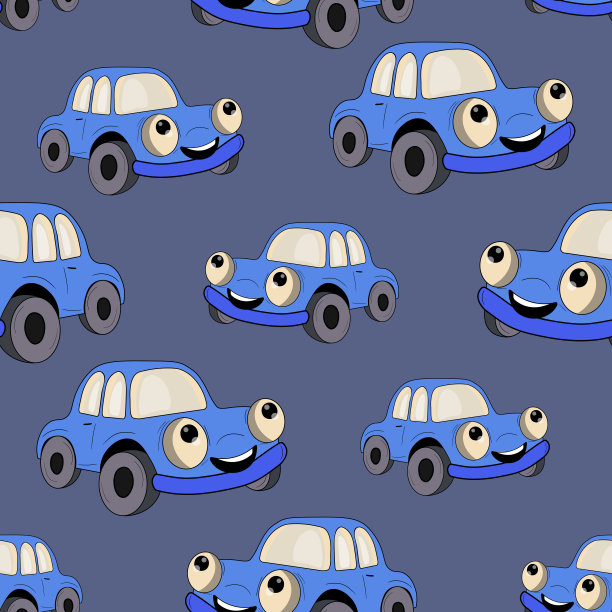 无缝图案与可爱的车在彩色背景。Cartoot运输。矢量插图。涂鸦风格。设计婴儿打印，邀请，海报，卡片，织物，纺织品图片下载