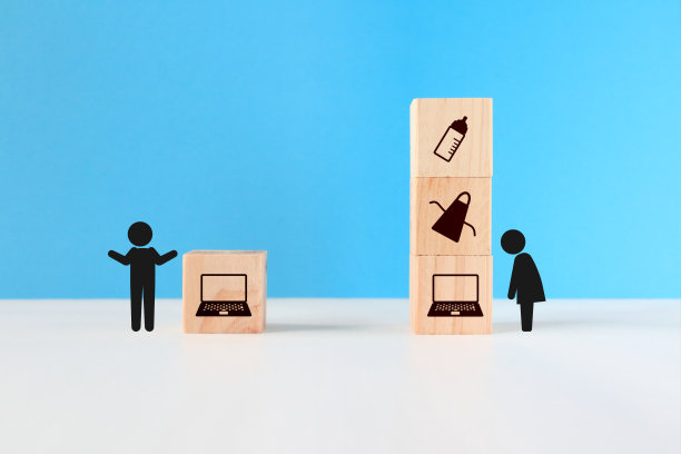 显示男性和女性负担差异的象形图。图片下载