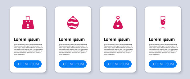 设杯香槟圣诞老人包礼物图片下载