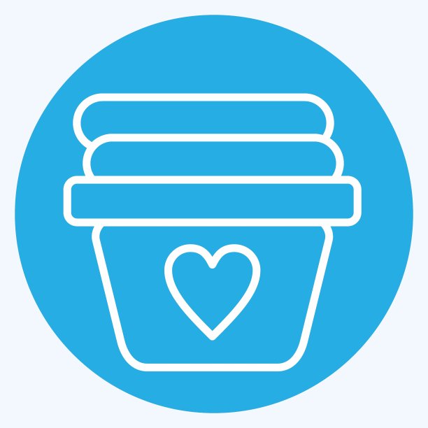 图标的衣服。洗衣标志。蓝眼睛的风格。简单的设计可编辑。简单的插图，适合印刷图片下载