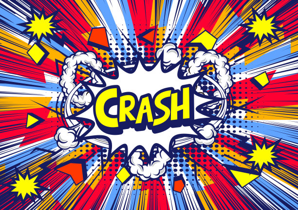 碰撞插图半色调网点与漫画。漫画书模板背景。波普艺术彩色背景。图片下载