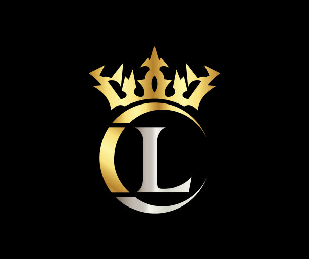 L字母皇冠豪华王国标志图片下载