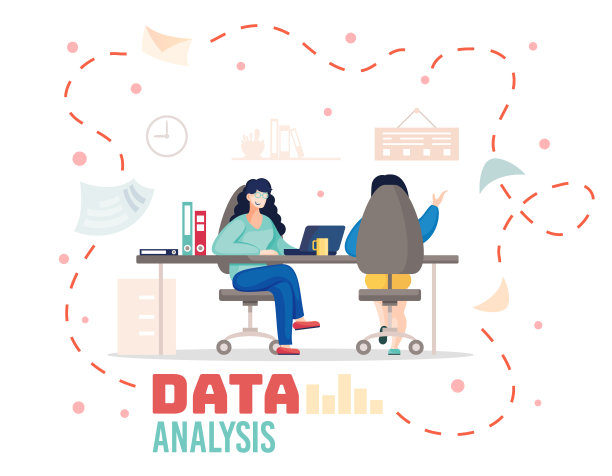 矢量插图的工作妇女在办公室，工人讨论项目坐在桌子上图片下载