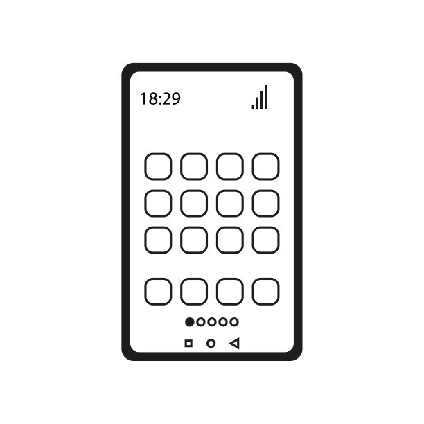 手机屏幕图标。电话的信号。矢量插图。股票的形象。图片下载