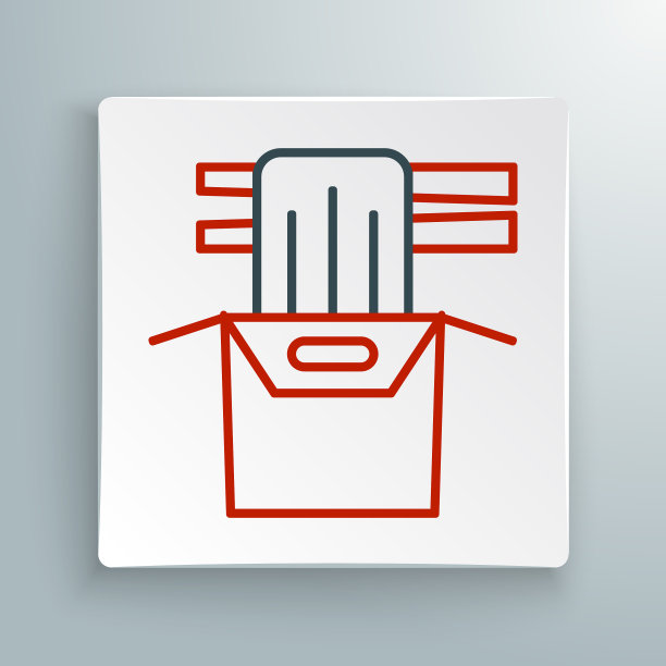 用纸盒和筷子包装亚洲面条图片下载