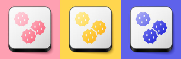 等距饼干或饼干与巧克力图标图片下载