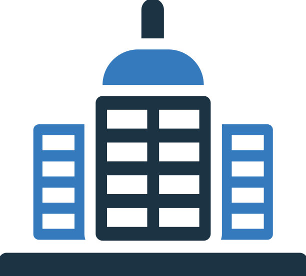 建筑房子酒店图标字形风格eps图片下载