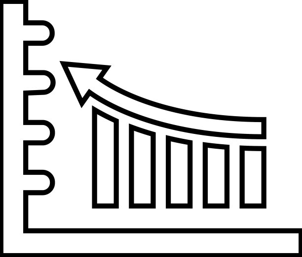 统计图表轮廓图标线条艺术图片下载