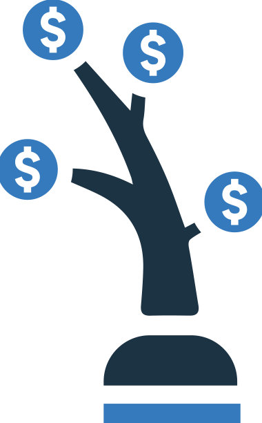 植物自然财树图标简单可编辑图片下载