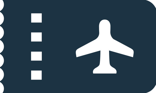 旅行飞机机票图标简单图片下载