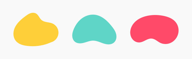 彩色液体变形虫旗帜设置。图片下载