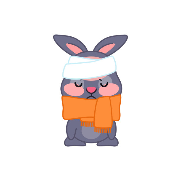 可爱的兔子生病图片下载