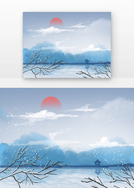 冬天下雪场景图片下载