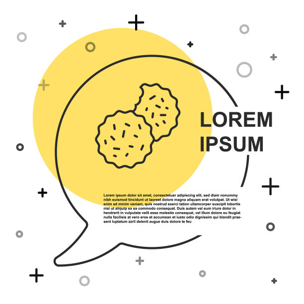 黑线饼干或巧克力饼干图标图片下载