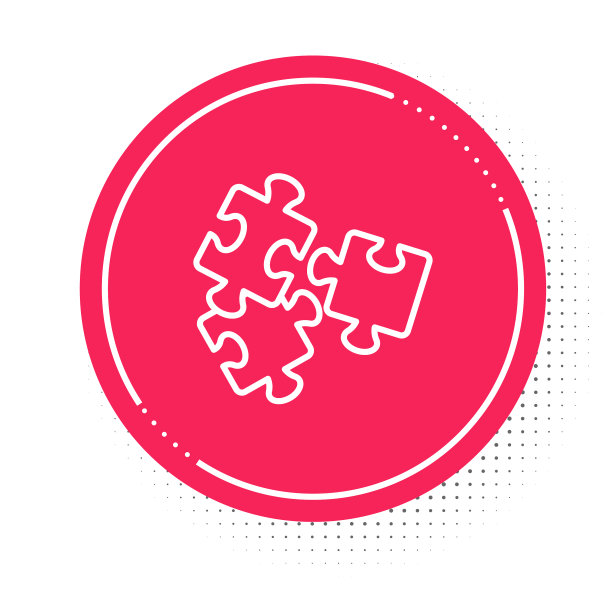 白线拼图玩具图标孤立上图片下载