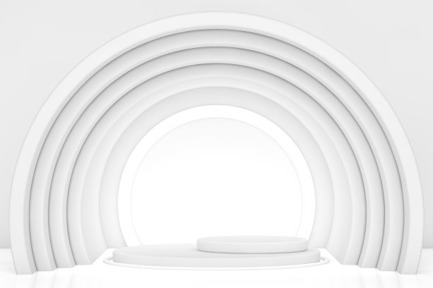 现代3D抽象背景平台的产品展示图片下载