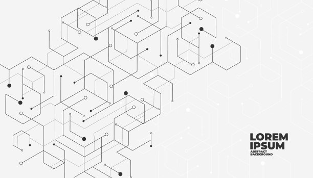 抽象几何形状白色和灰色图片下载