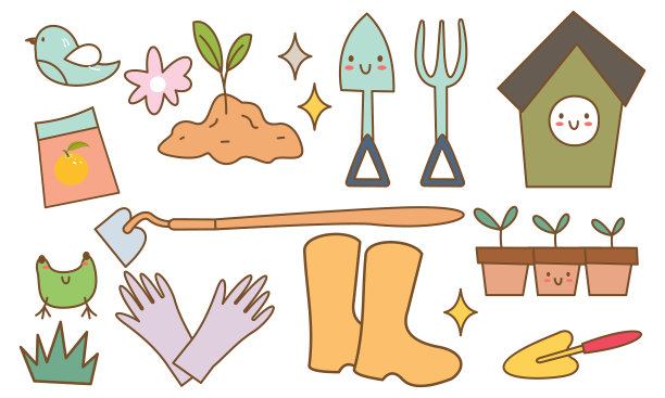 卡哇伊花园涂鸦套装图片下载