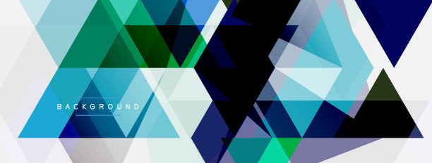 色彩三角形构成几何抽象图片下载