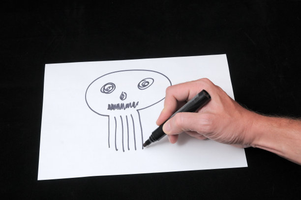 在白纸上画画，数码照片图像图片下载