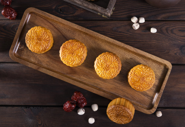 中国传统节日中秋节的食物月饼图片下载