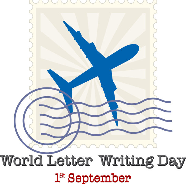 世界书信书写日旗帜设计图片下载