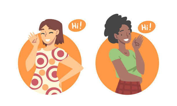 人们打招呼，欢快的女孩们挥舞着他们的图片下载